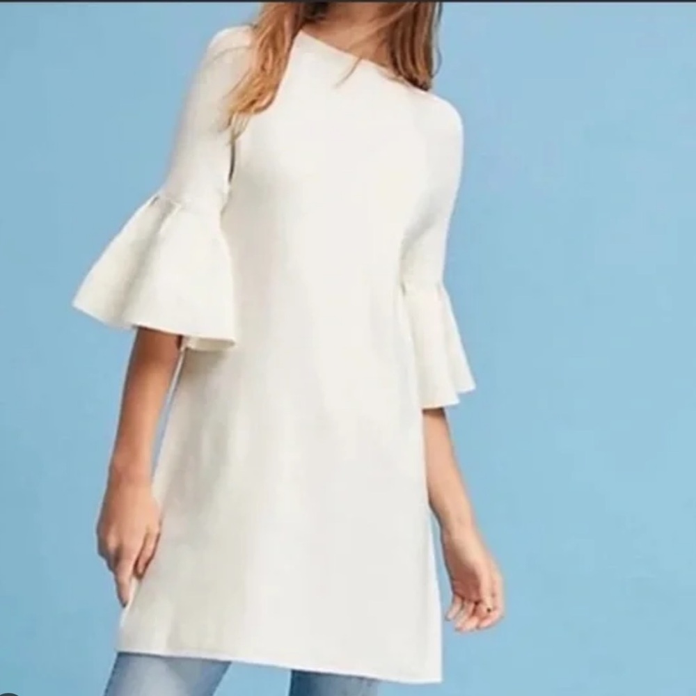Moth cream Long Sleeve Dress